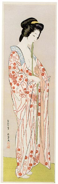 hanga gallery . . . torii gallery: Beauty in Long Undergarment by ...